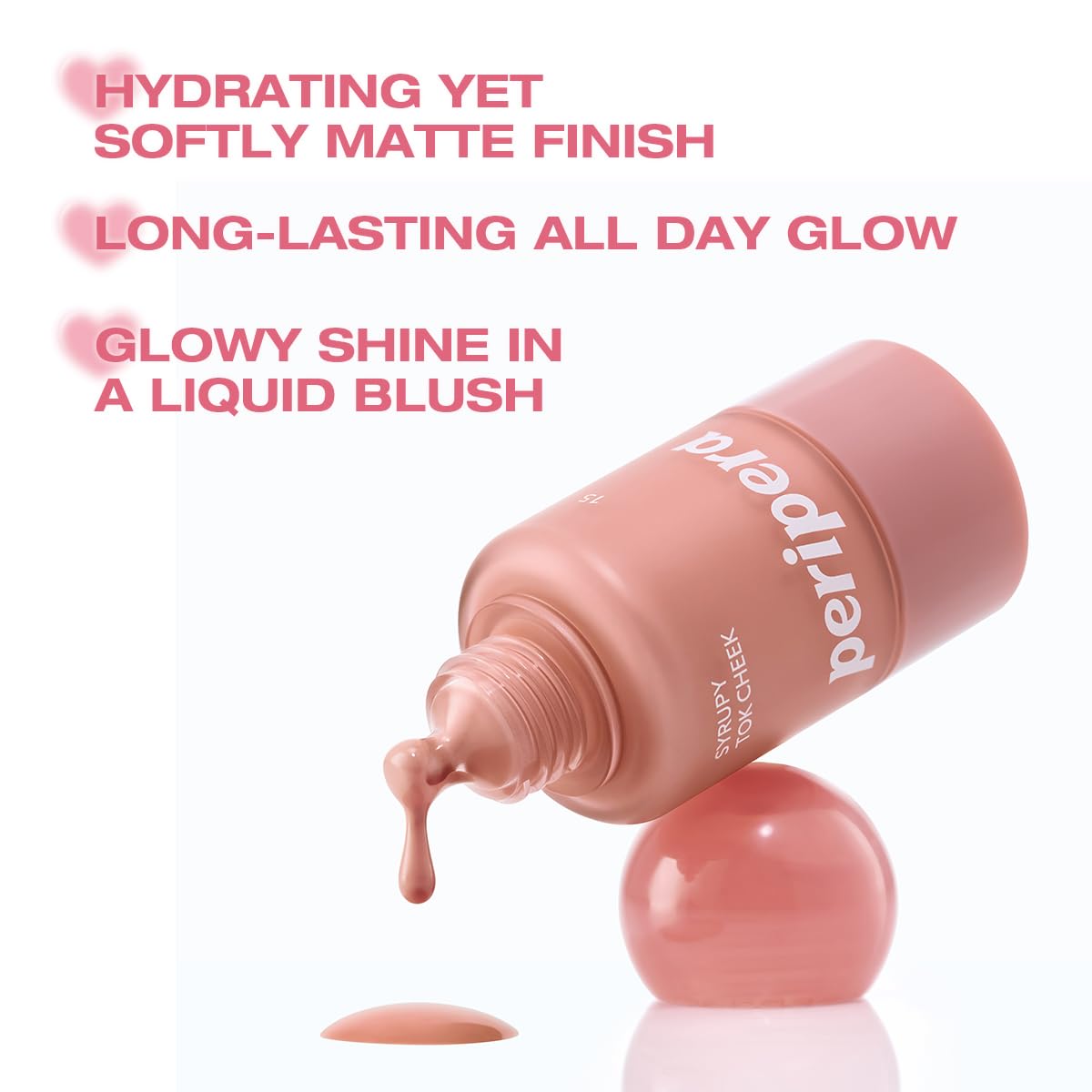 Peripera Syrupy Tok Cheek pigmentacion alta en una gota para acabados naturales.