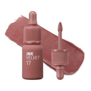 Peripera tintes labiales con acabado terciopelo, pigmento alto y duración prolongada.