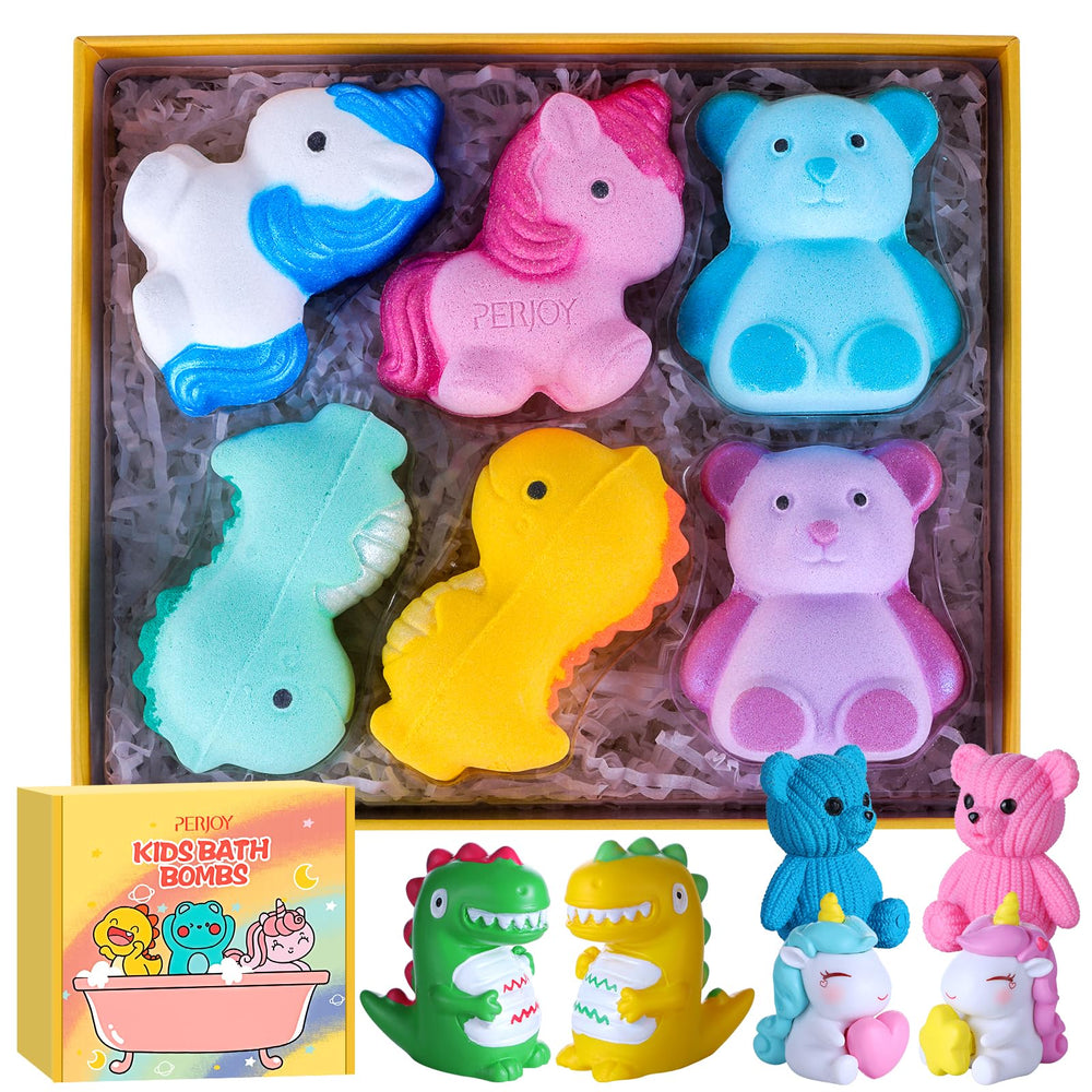 Perjoy bombas de baño para niños con diseño tierno, ideal para baño divertido en casa