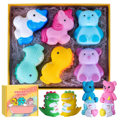 Perjoy bombas de baño para niños con diseño tierno, ideal para baño divertido en casa