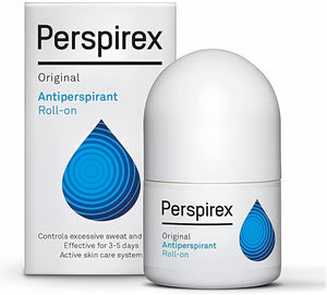 Perspirex frasco original de 25 ml con protección contra sudor y olor.