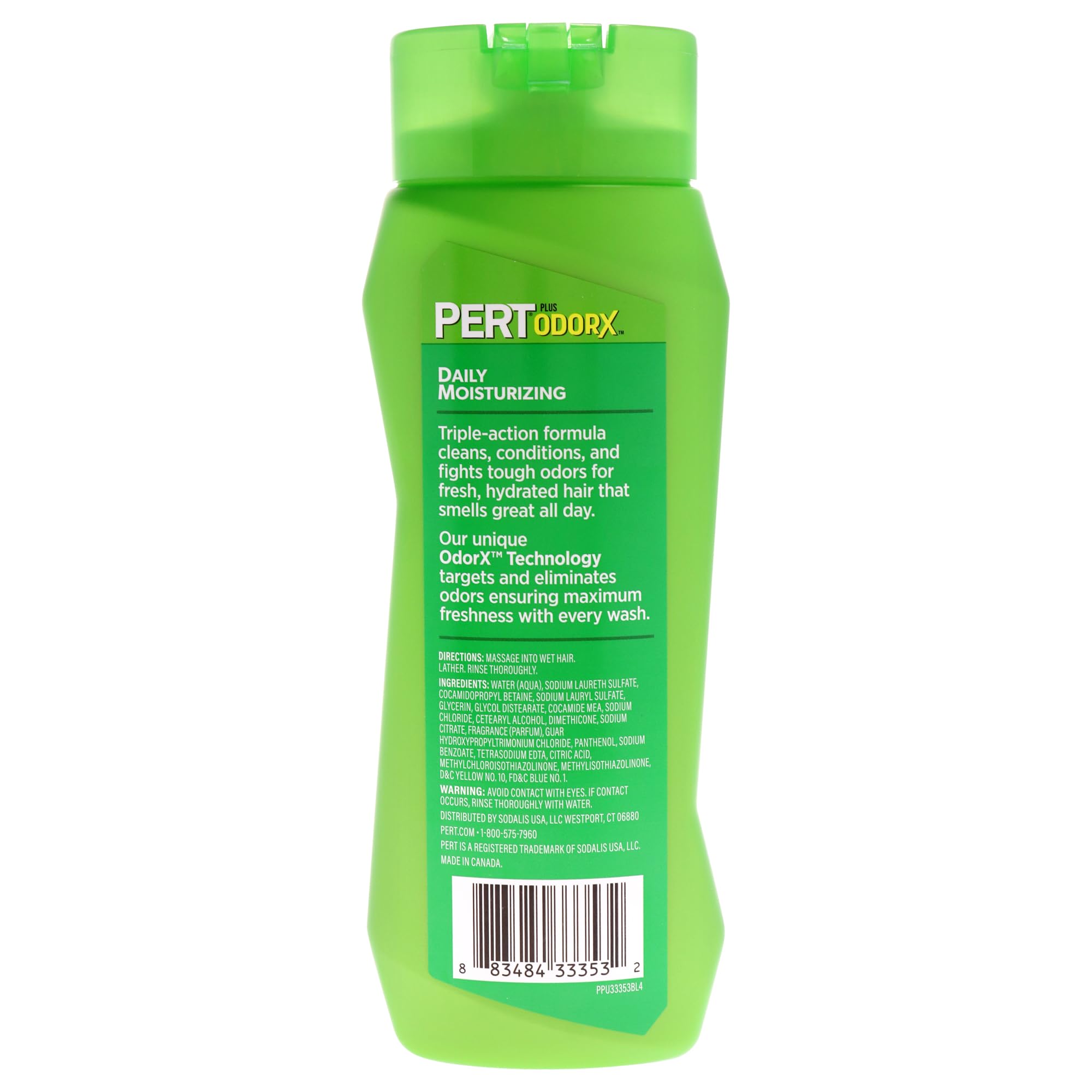Pert Plus 2 en 1: cabello limpio y brillante tras el lavado.
