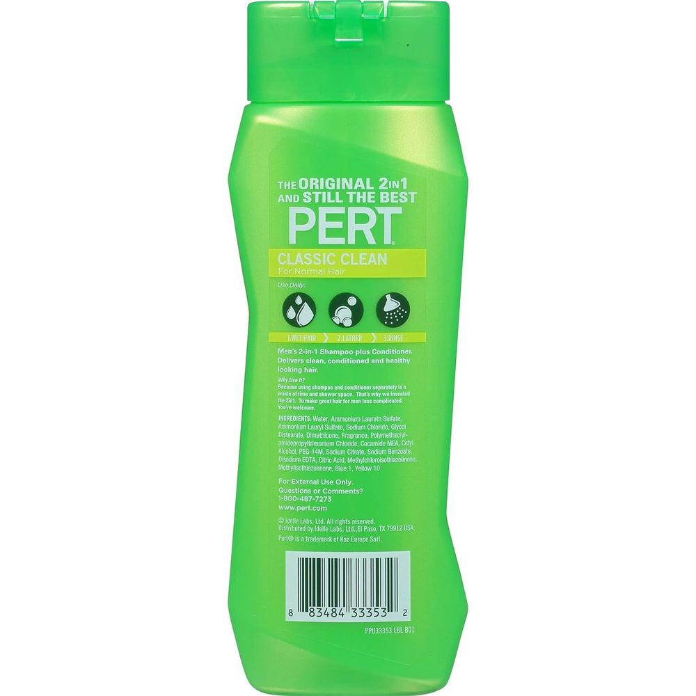 Pert Plus acondicionador enjuague fácil para cabello normal y suave.