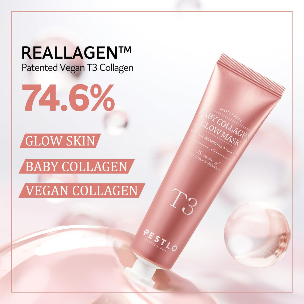 PESTLO Baby Collagen Glow Mask: aplicación suave para piel fresca y luminosa