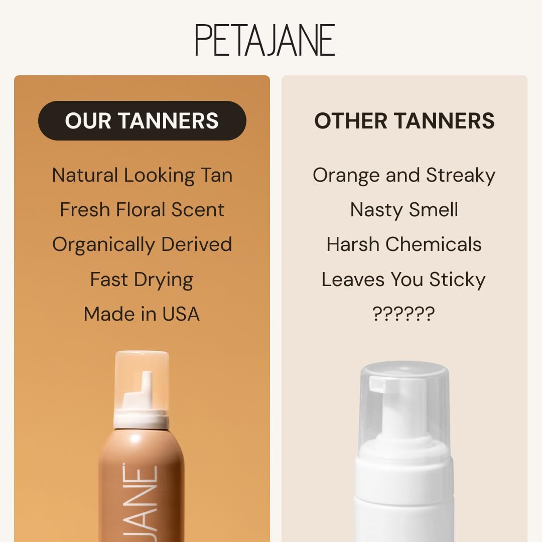 Peta Jane Mousse Bronceadora Oscura, textura ligera que se absorbe sin grasa.