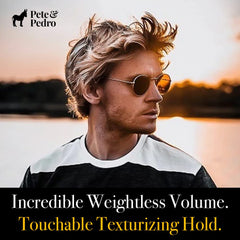 Pete & Pedro light hold with a natural finish for styling