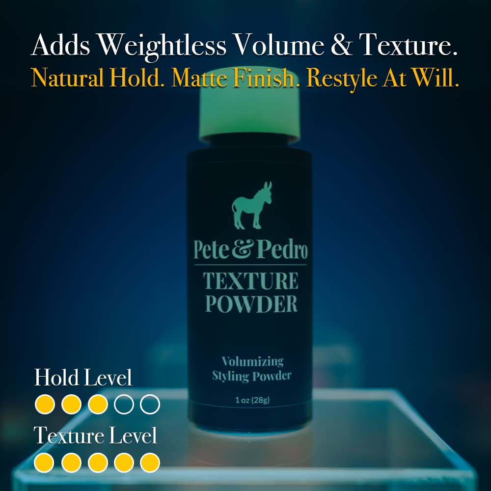 Pete & Pedro Texture Powder eleva las raíces para más volumen duradero