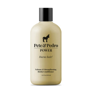 Pete y Pedro Power Conditioner botella de 8.5 oz muestra volumen capilar