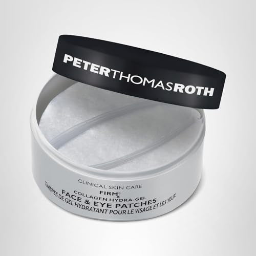 Parches Firmx Collagen Hydra-Gel para ojos y rostro muestran dos formas de parche para uso específico.