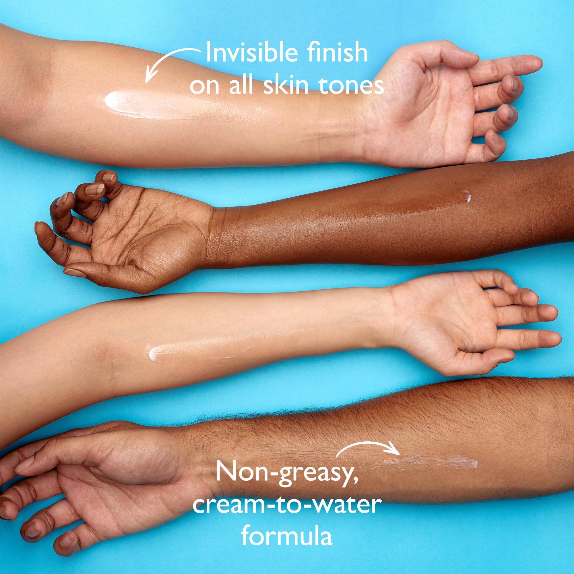 Aplicación en rostro con textura crema-agua de Water Drench.
