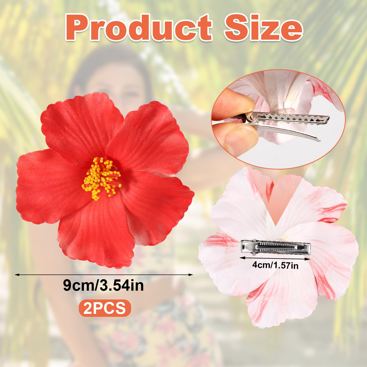 PEUTIER flor roja para el cabello, perfecto para bodas y eventos.