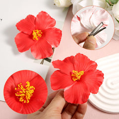 PEUTIER broche rojo para el cabello, ligero y cómodo.