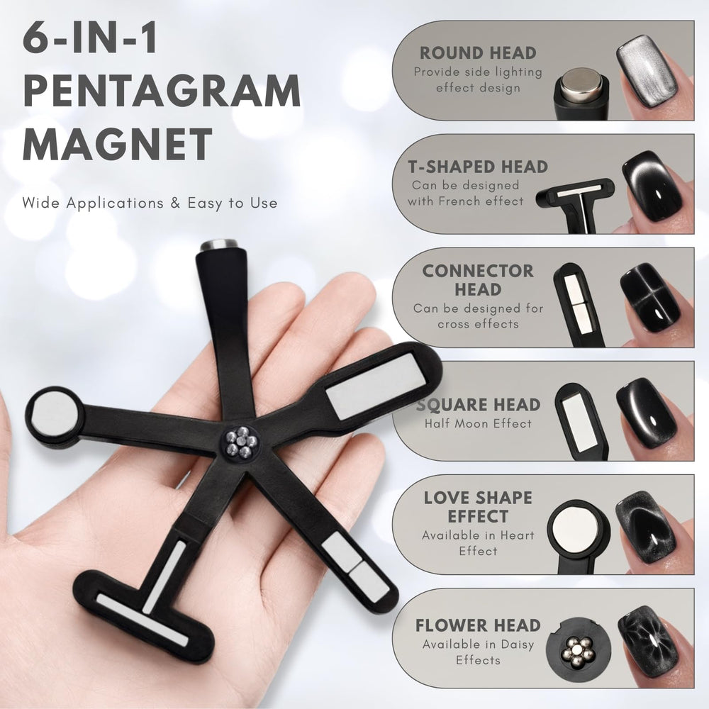 Pewosrid placas magneticas 5 disenos para estilos versátiles en uñas.