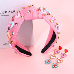 PHALIN diadema nudo superior rosado para diario glamour