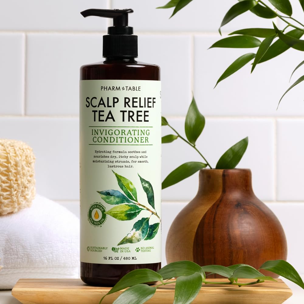 PHARM TO TABLE acondicionador de arbol de te, ayuda a desenredar y dejar el cabello suave