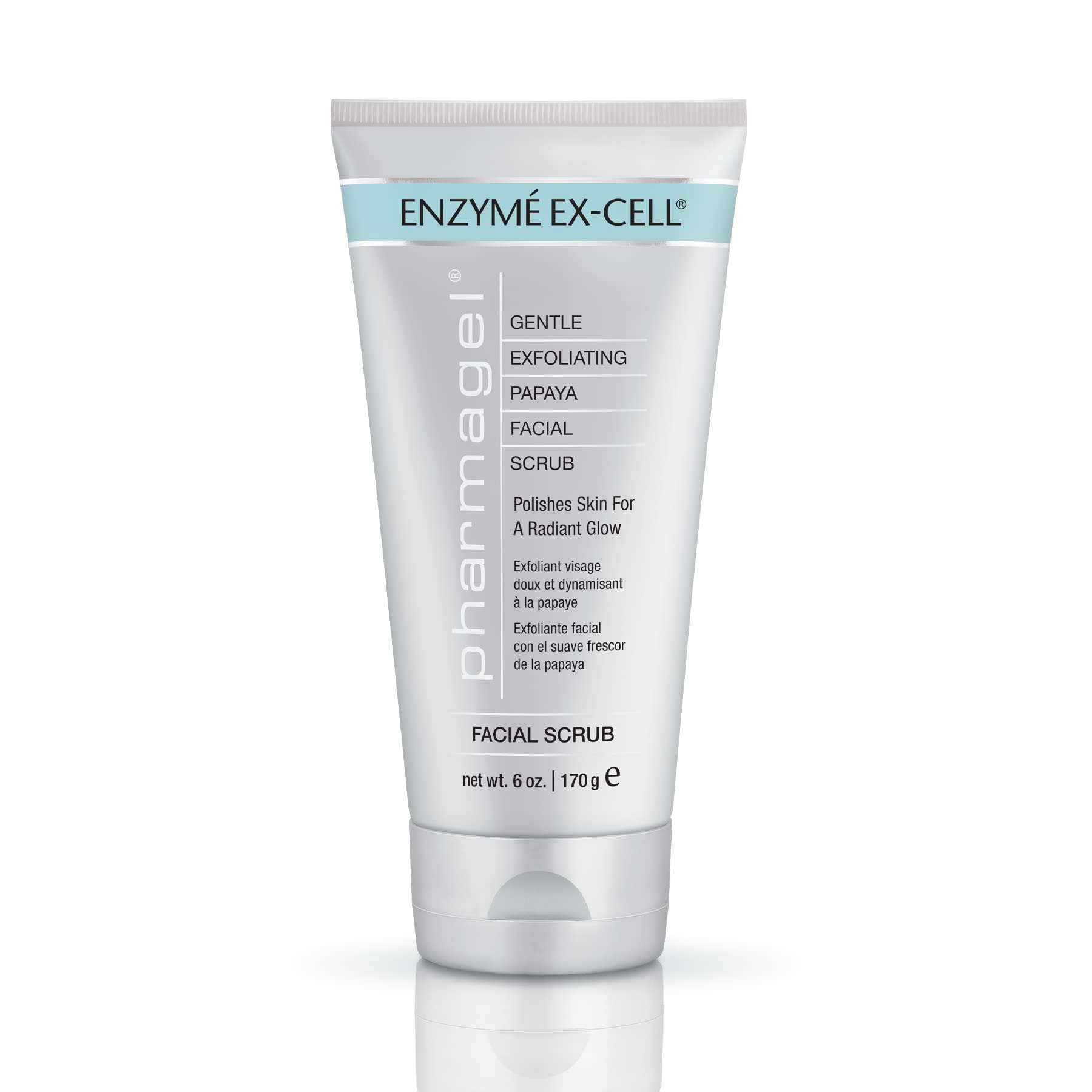 Pharmagel Enzima Ex-Cell, bote frontal, exfoliación suave para piel sensible.