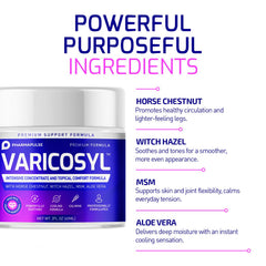 Pharmapulse Varicosyl Crema Mentol: sensación de enfriamiento que reconforta.