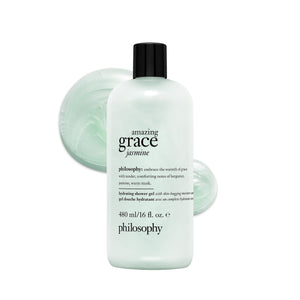 gel de ducha philosophy Amazing Grace Jazmín, envase elegante para ritual diario suave