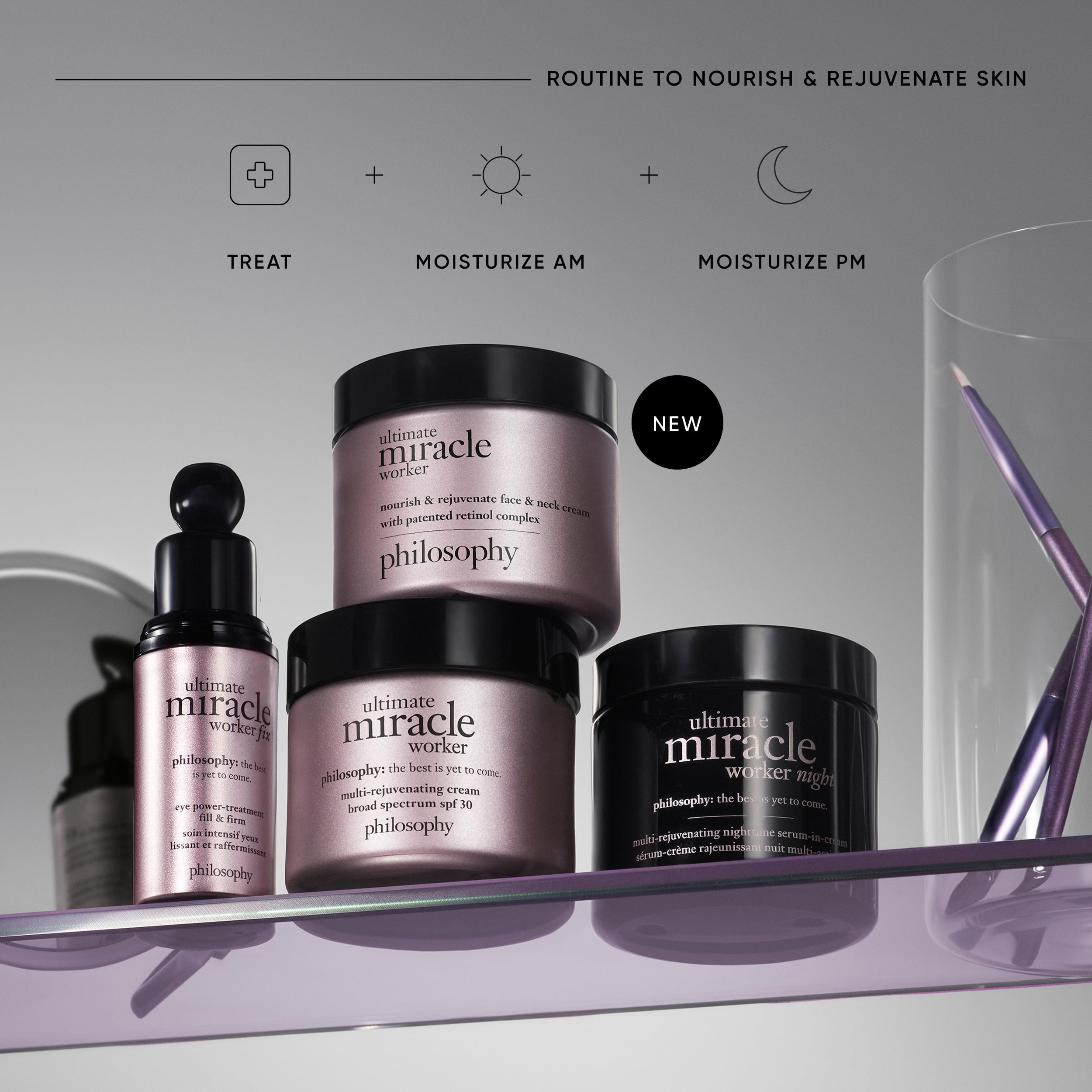 Uso diario con crema philosophy para principiantes en retinol.