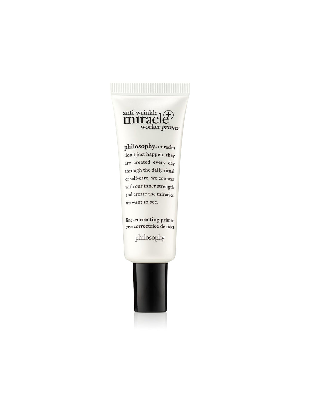 philosophy primer antiarrugas, botella, base suave gracias a vitamina C para maquillaje uniforme.