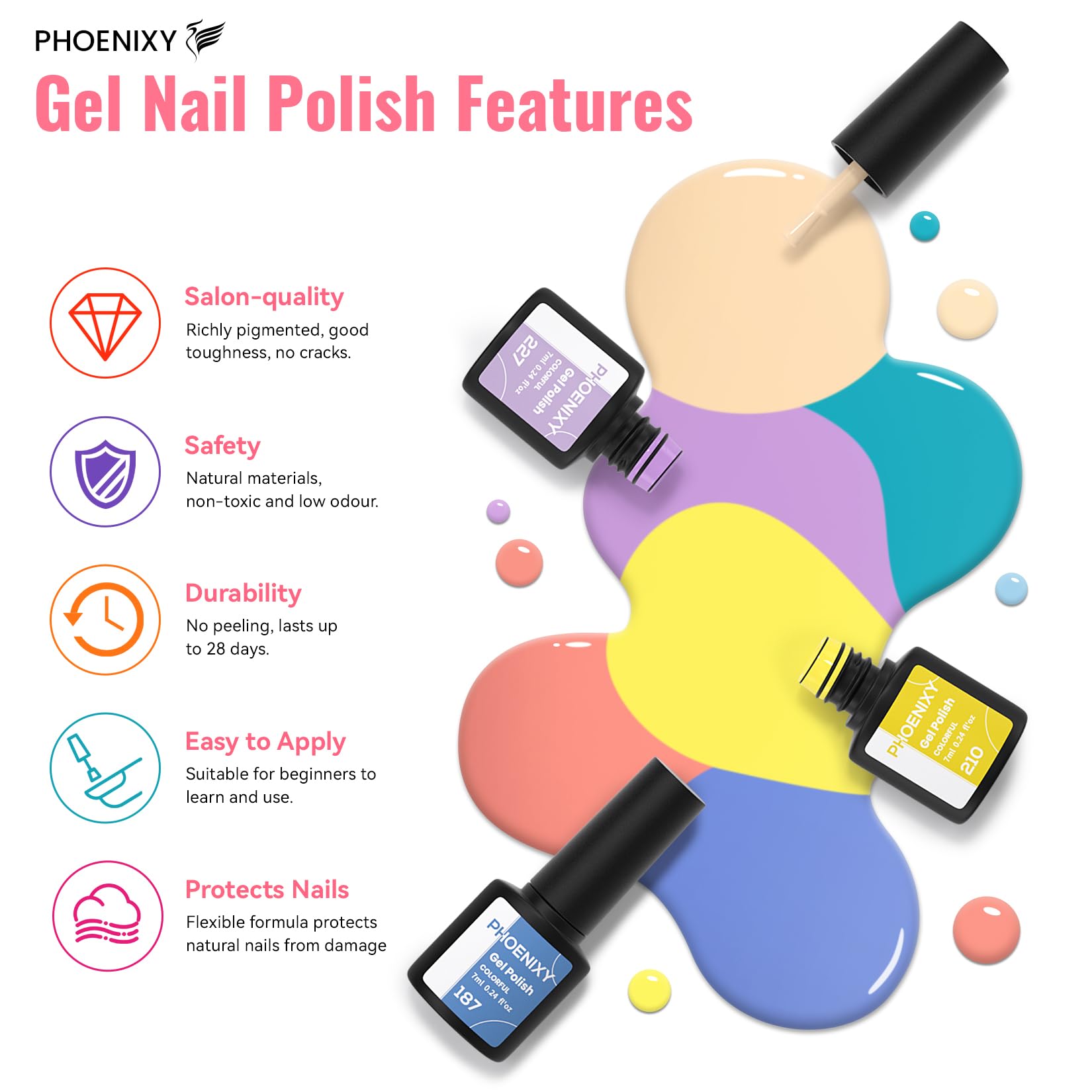 Accesorios de manicura Phoenixy para decorar uñas con estilo