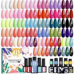 Phoenixy es esmalte gel 25 colores en botellas para uñas brillantes y duraderas