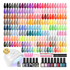 Phoenixy kit gel completo con luz UV 48W para manicura casera
