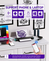 Phomemo M08F funciona con Android, iOS, Windows y macOS para flexibilidad.