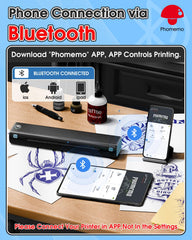 Phomemo M08F imprime con papel de transferencia para plantillas nítidas.
