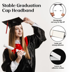 Phoncoo adhesivo doble cara; ofrece fijación firme para gorra y peinado.