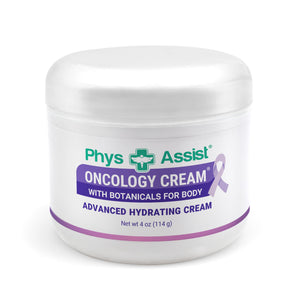 PhysAssist Crema Oncológica con Botanicals en envase de cuatro onzas para uso diario.