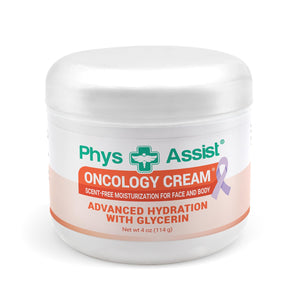 PhysAssist Crema de Recuperación Oncológica, bote 4oz, hidrata piel seca y sensible.