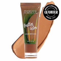 physicians formula bronceador liquido brillo de mantequilla: textura ligera para acabado radiante