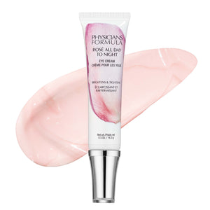 Physicians Formula crema de ojos Rosé All Day To Night, enfoque crema, ilumina y tensa la zona ocular.