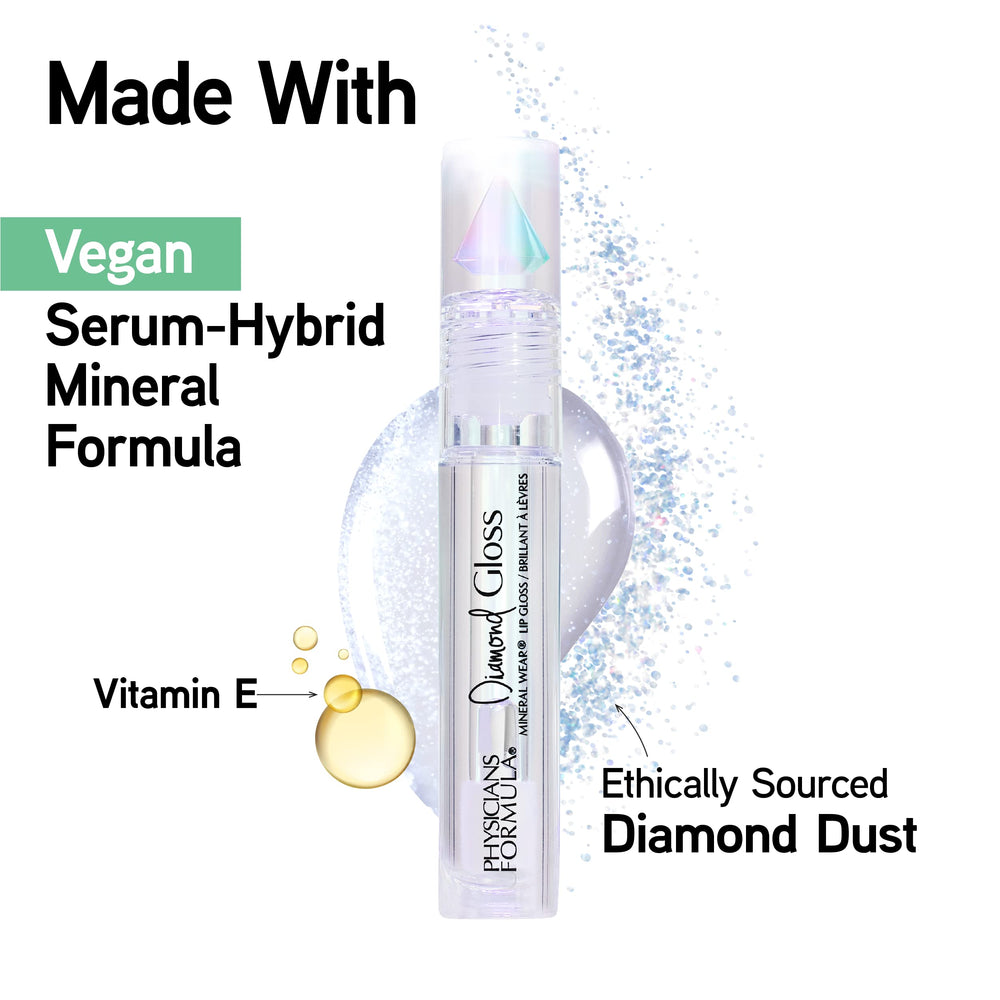 Physicians Formula Mineral Wear Diamond Gloss Crystal Clear, brillo intenso para un look pulido