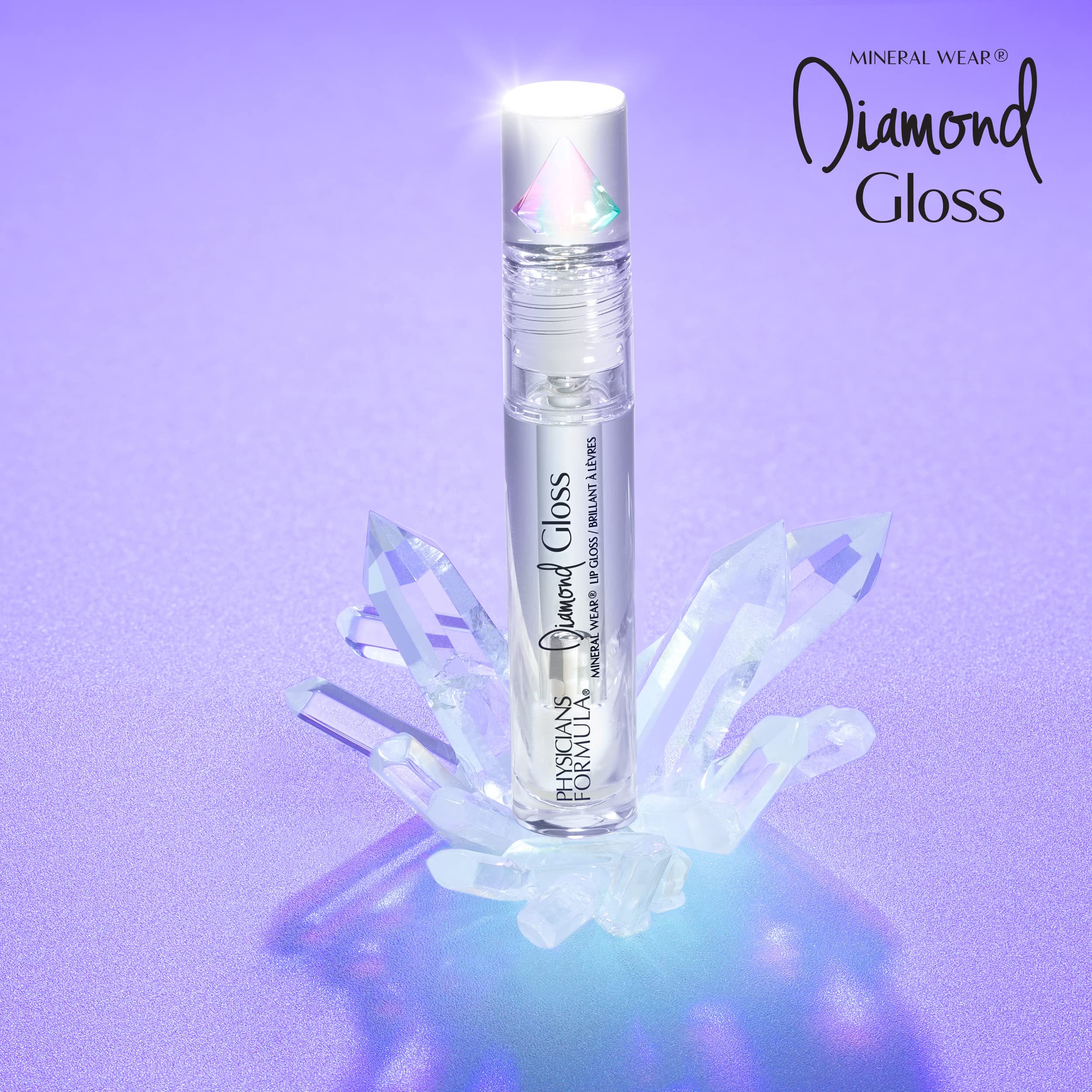 Physicians Formula Mineral Wear Diamond Gloss Crystal Clear, envase elegante para llevar en bolso