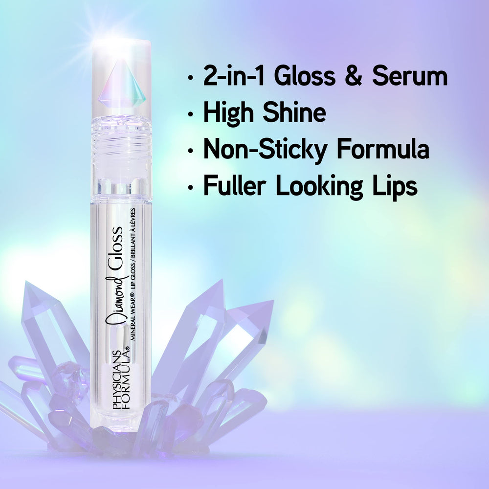 Physicians Formula Mineral Wear Diamond Gloss Crystal Clear, textura ligera para brillo sin pegajosidad