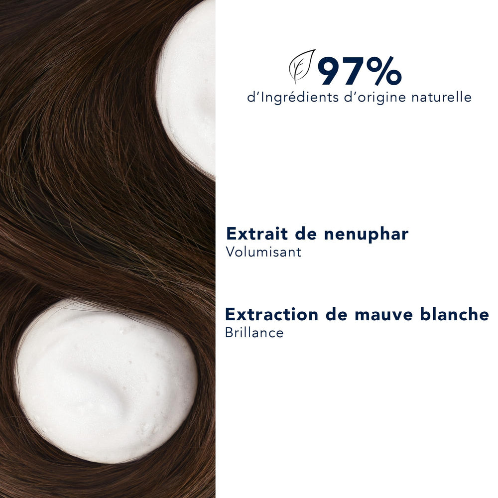 PHYTO acondicionador de volumen, brillo y textura suave tras el enjuague.