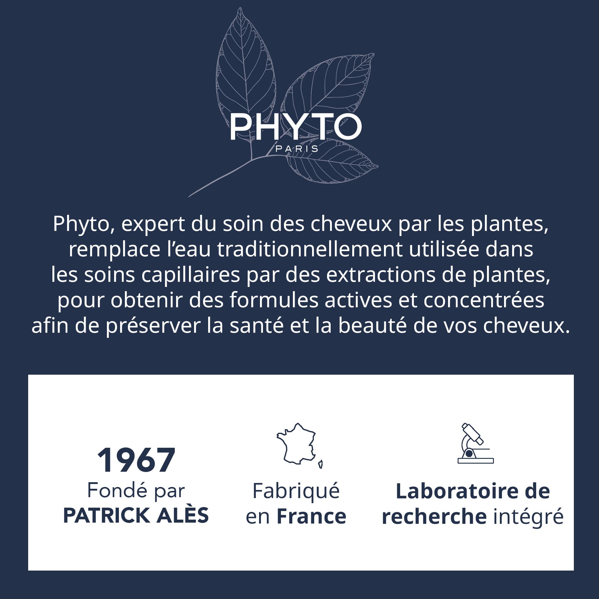 PHYTO modelo con cabello voluminoso gracias al acondicionador.