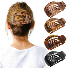 Phyzylvia clip plano beige, sujeción suave para cabello cómodo