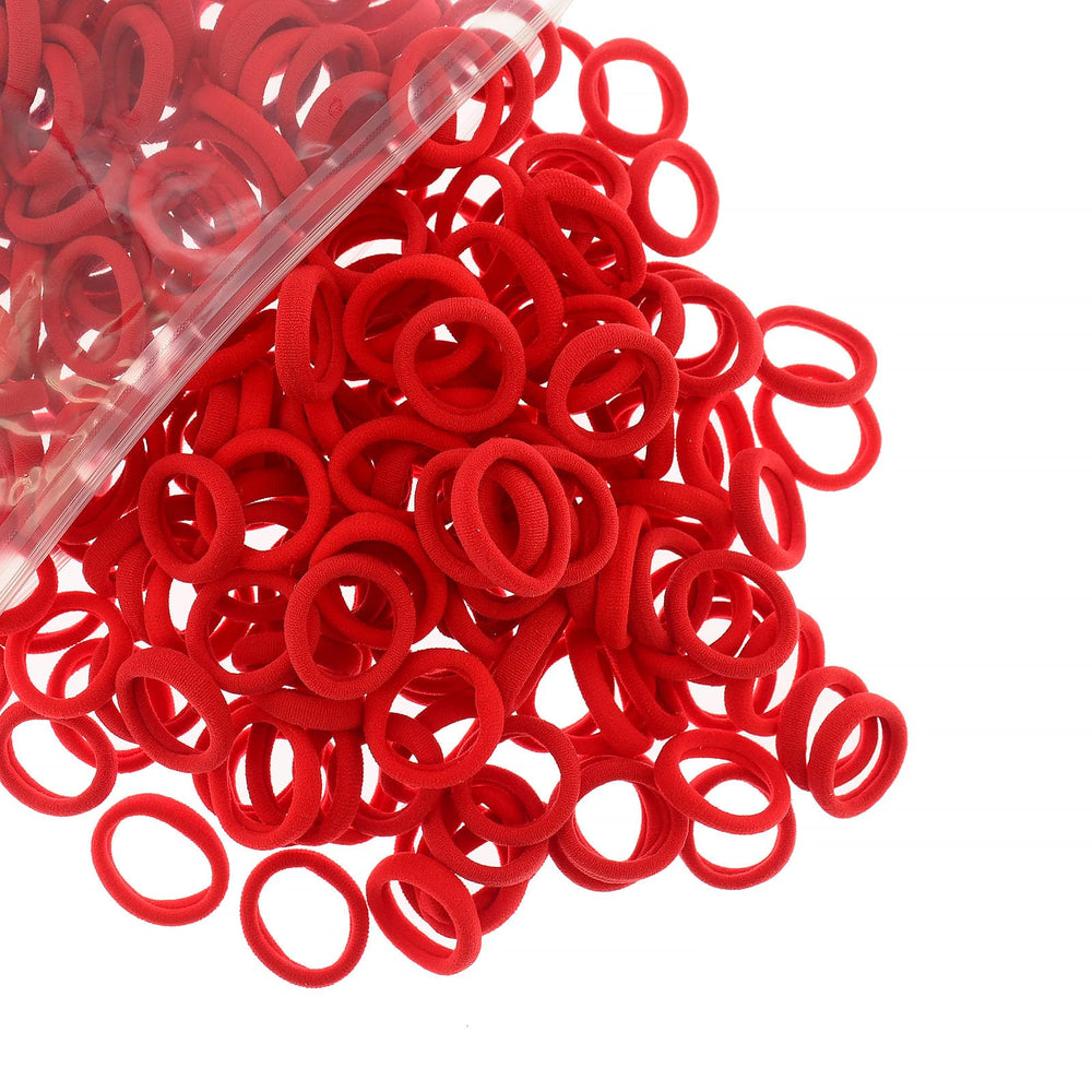 PIDOUDOU gomas de pelo rojas sin costuras para peinados limpios y cómodos.
