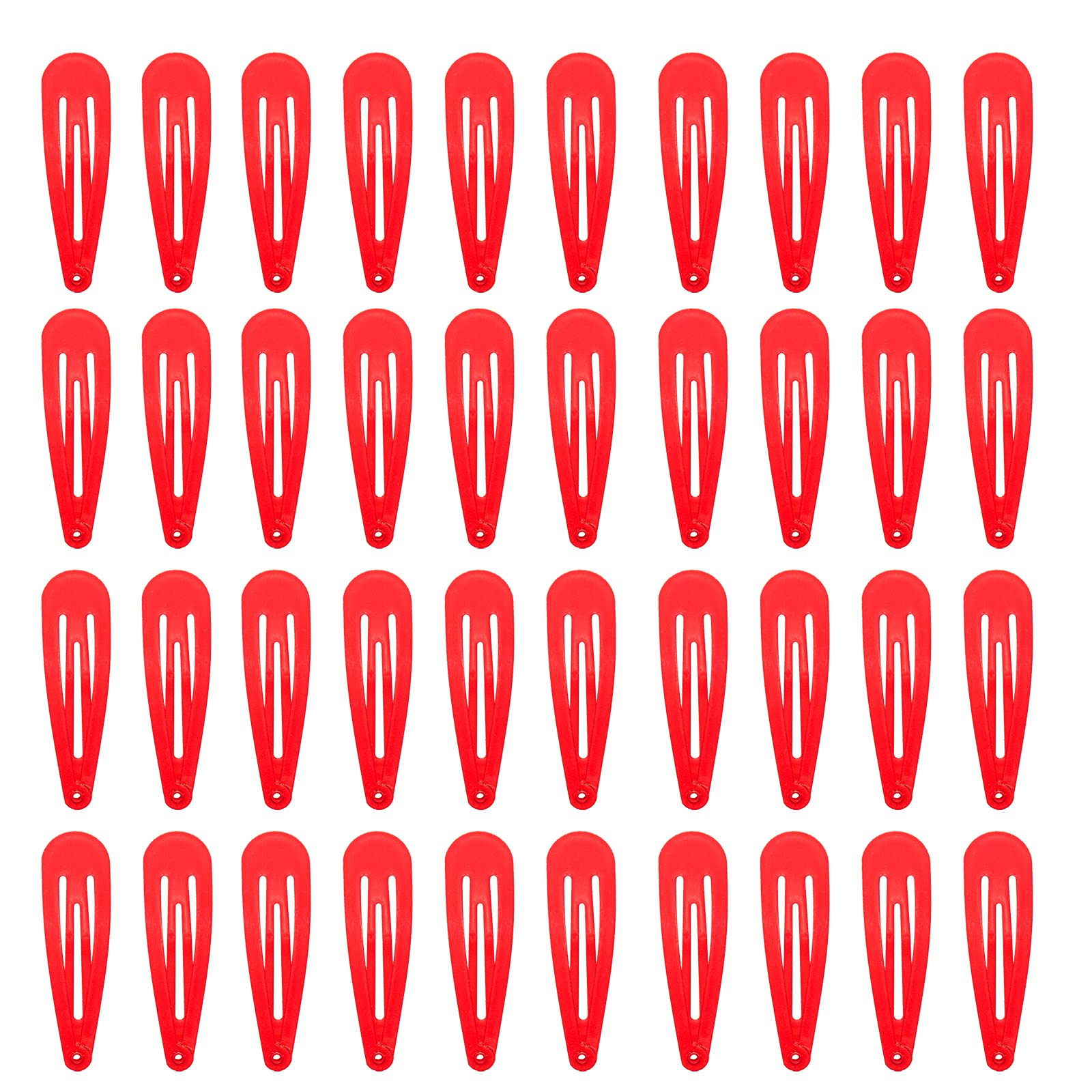 Clips de pelo metálicos rojos PIDOUDOU de 2 pulgadas para fijar peinados diarios.