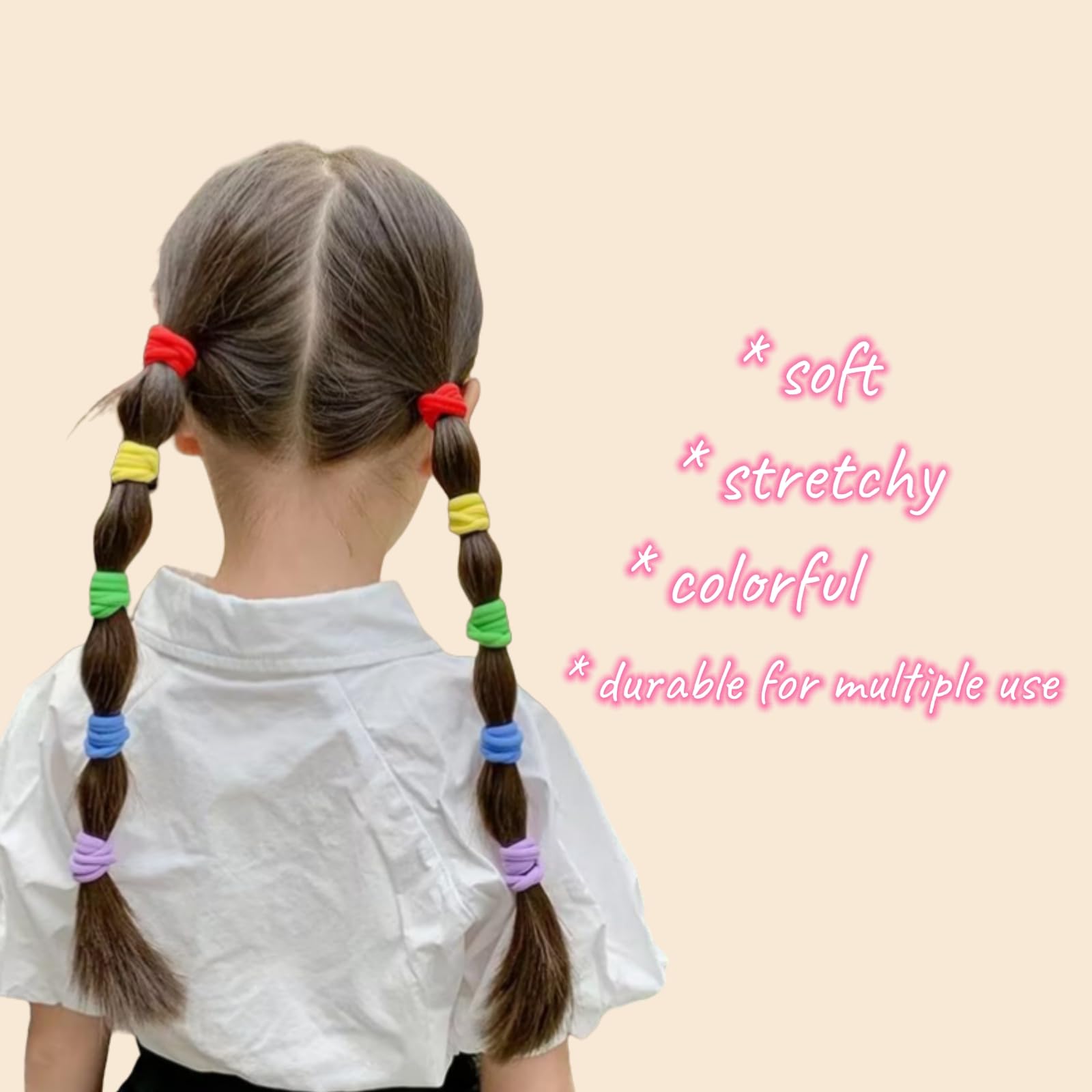 PIDOUDOU gomas suaves y elásticas proporcionan sujeción suave sin tirar del cabello.