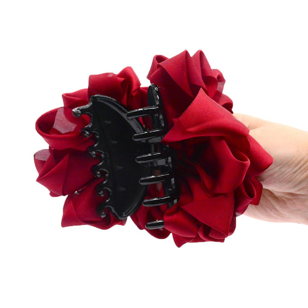 Pidoudou pinza cabello lazo flor seda detalle, diseño llamativo
