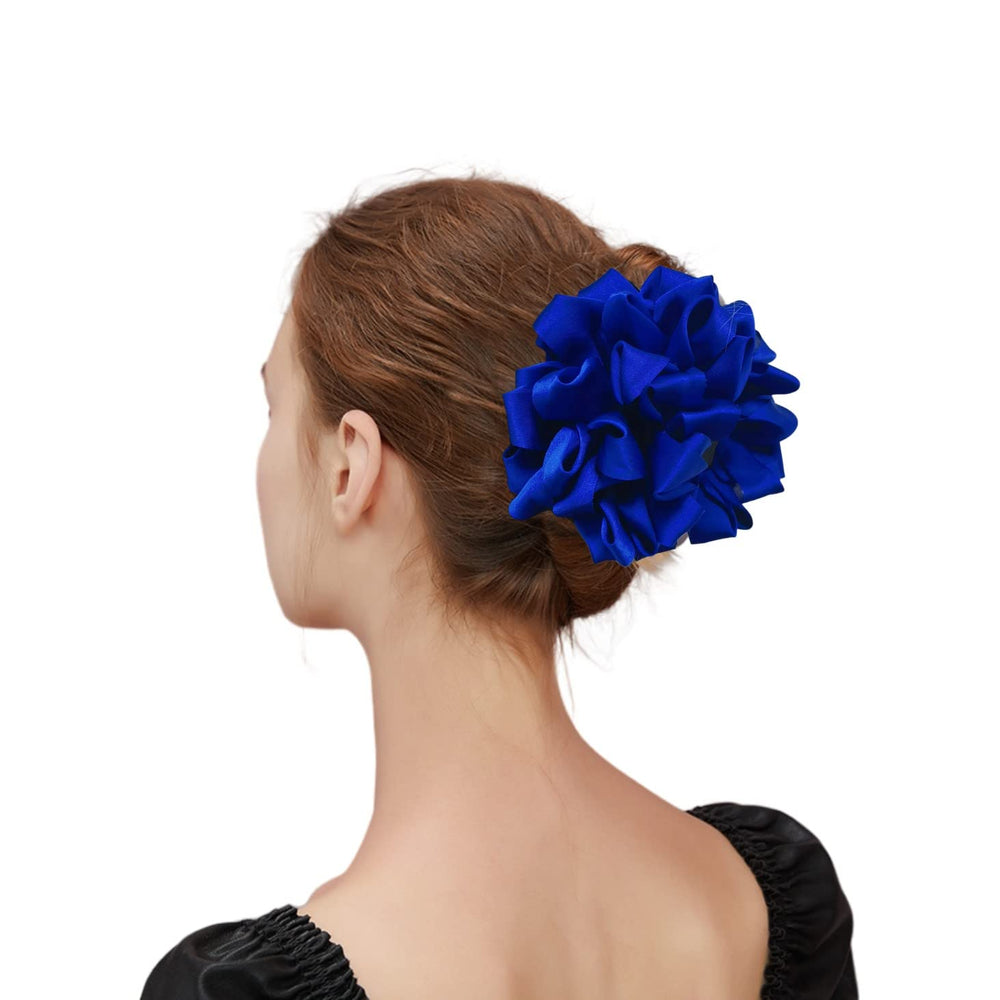 Pidoudou pinza cabello lazo flor seda rosa neon, añade estilo vibrante