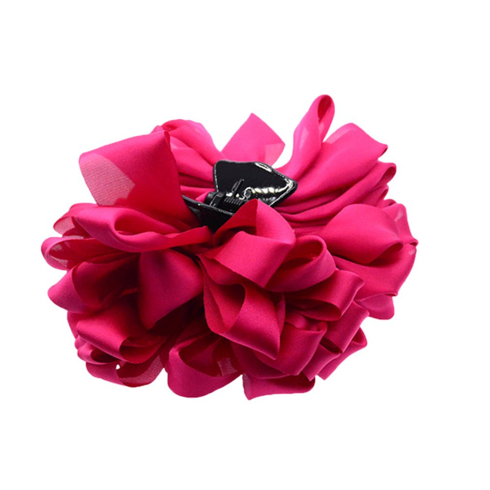 Pidoudou pinza cabello lazo flor seda tacto suave, uso diario