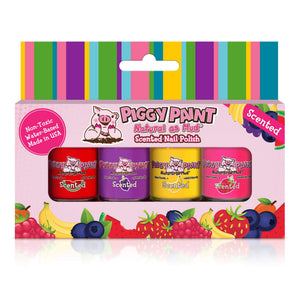 Piggy Paint Esmalte aromado con unicornios, frasco seguro para juego infantil.