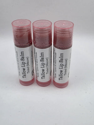 Pilgrimage Vibes balsamo labial Tallow Mauve frente, hidratación suave.