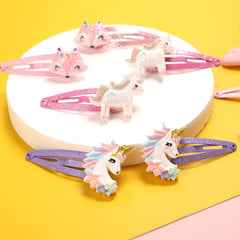 PinkSheep nube arcoiris: clip suave para cabellos infantiles.