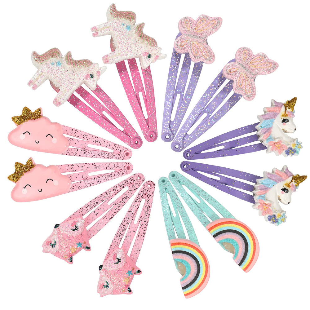 PinkSheep unicornio arcoiris: clip brillante para peinados diarios.